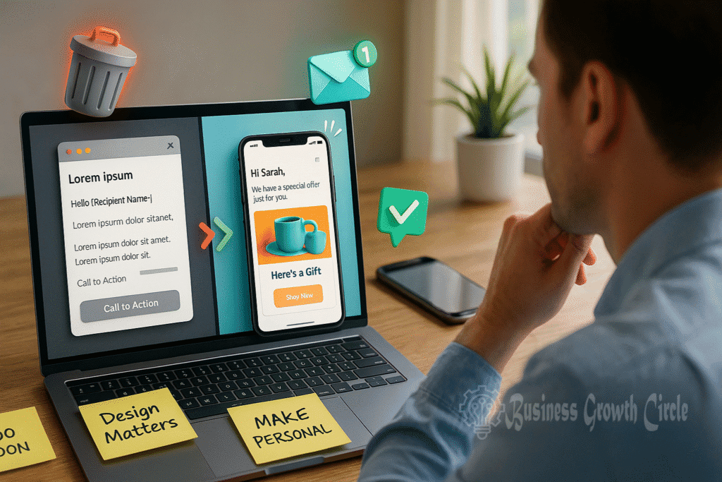 Neglecting Email Content Quality and Design - Business Growth Circle